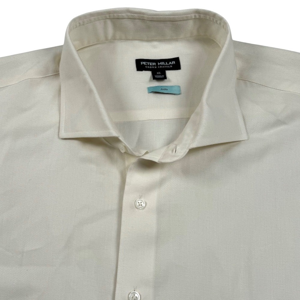 Peter Millar Crown Crafted Amble Shirt Mens XL Almond Cotton Cashmere Sport New